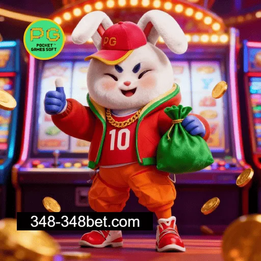 Imagem promovendo a página oficial da 348BET no Facebook